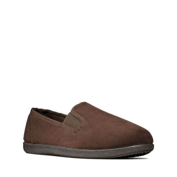 Clarks Mens King Twin Slippers Brown | CA-2139784